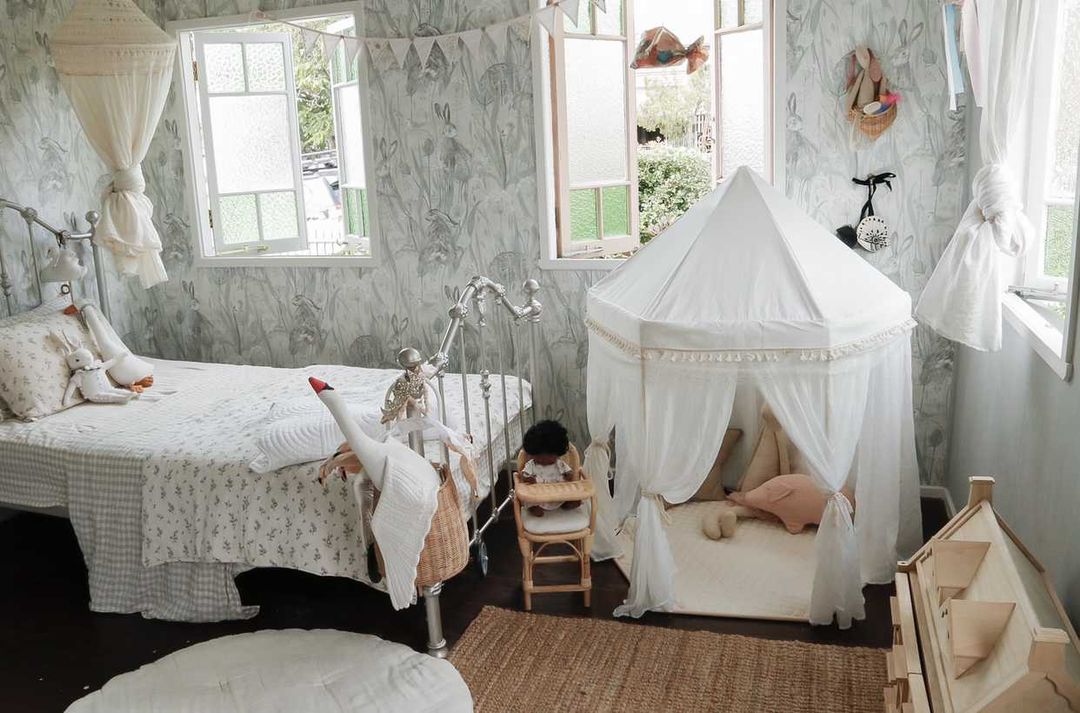 Little Teekies play tent inside little girls room 